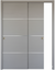 Nova HG008 Silver Wood Laminated Modern Bypass Door - Doors and Beyond