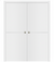 Nova Glam Pro 007 Soft White Laminated Modern Double Pocket Door - Doors and Beyond