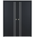Nova Glam Pro 004 Soft Black Laminated Modern Double Pocket Door - Doors and Beyond