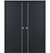 Nova Glam Pro 003 Soft Black Laminated Modern Double Pocket Door - Doors and Beyond