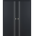 Nova Glam Pro 002 Soft Black Laminated Modern Double Pocket Door - Doors and Beyond