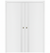 Nova Glam Pro 002 Soft White Laminated Modern Double Pocket Door - Doors and Beyond