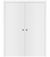 Nova Glam Pro 001 Soft White Laminated Modern Double Pocket Door - Doors and Beyond