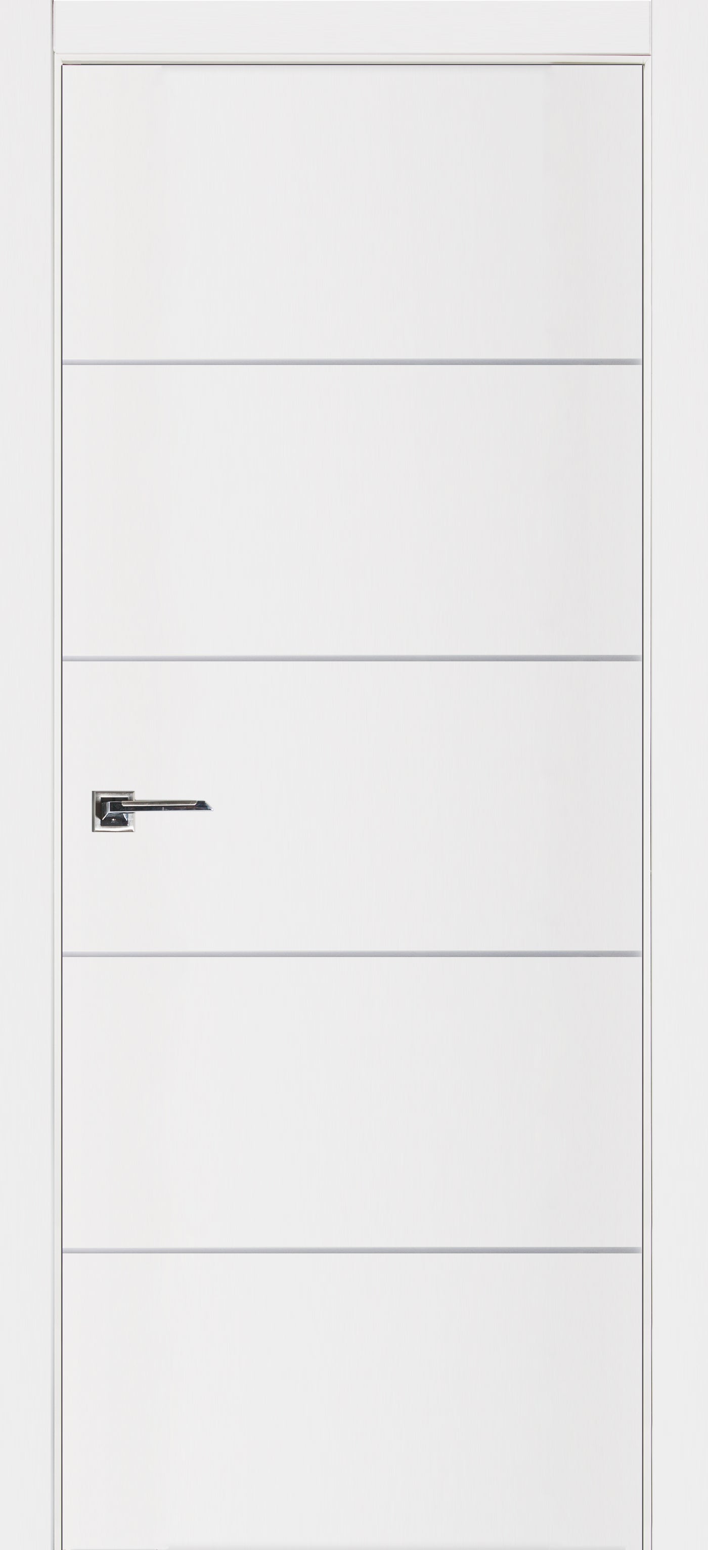 Nova Glam Pro 010 Soft White Laminated Modern Pre-Hung Door - Doors and Beyond