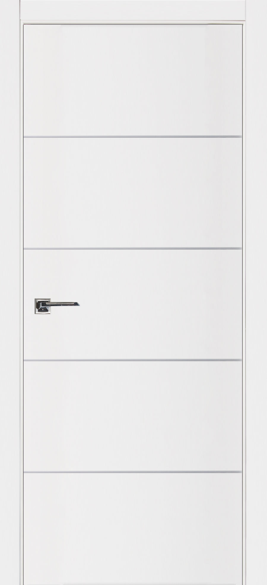 Nova Glam Pro 010 Soft White Laminated Modern Pre-Hung Door - Doors and Beyond