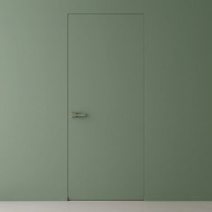 Primed Solid Frameless Door Example For Painting Green - Doors and Beyond
