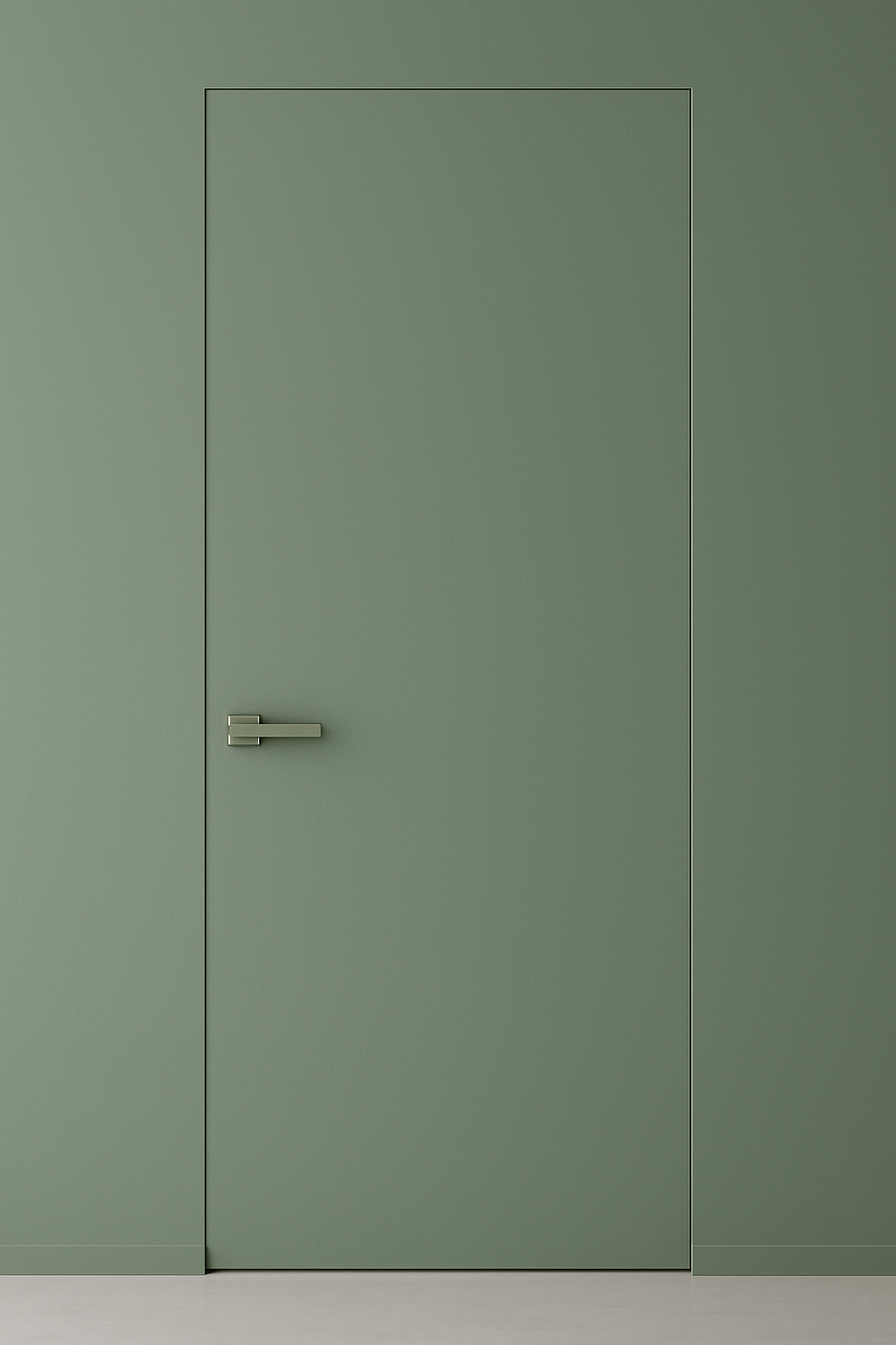 Primed Solid Frameless Door Example For Painting Green - Doors and Beyond