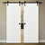 Nova Flush Braga Bianco Matrix Laminated Modern Double Barn Door - Doors and Beyond