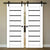 Nova Domino 01 Soft White Laminated Modern Double Barn Door