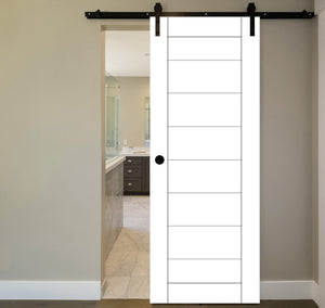 Nova Domino 02 Soft White Laminated Modern Barn Door