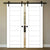 Nova Domino 02 Soft White Laminated Modern Double Barn Door