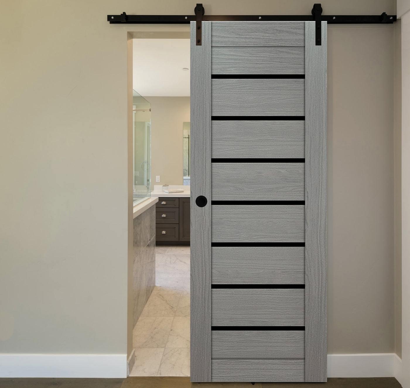 Nova Domino 01 Wenge Modern Laminated Modern Barn Door