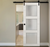 Nova 3-Lite Braga Crema Matrix Laminated Modern Barn Door - Doors and Beyond