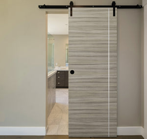 Nova 1VR Braga Palissandro Matrix Laminated Modern Barn Door - Doors and Beyond