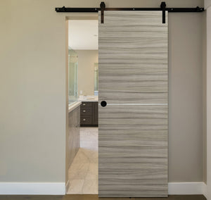 Nova 1H Braga Palissandro Matrix Laminated Modern Barn Door - Doors and Beyond