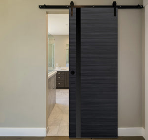 Nova 1G Braga Blu Matrix Laminated Modern Barn Door - Doors and Beyond