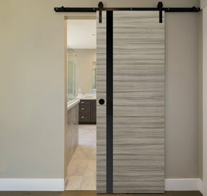 Nova 1G Braga Palissandro Matrix Laminated Modern Barn Door - Doors and Beyond