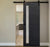 Nova 1-Lite V Braga Blu Matrix Laminated Modern Barn Door - Doors and Beyond
