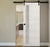 Nova 1-Lite V Braga Crema Matrix Laminated Modern Barn Door - Doors and Beyond