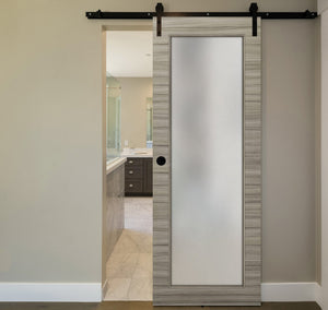 Nova 1-Lite Braga Palissandro Matrix Laminated Modern Barn Door - Doors and Beyond
