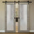 Nova 1-Lite Braga Palissandro Matrix Laminated Modern Double Barn Door - Doors and Beyond