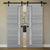 Nova 1-Lite V Braga Olmo Matrix Laminated Modern Double Barn Door - Doors and Beyond