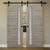 Nova 1-Lite V Braga Palissandro Matrix Laminated Modern Double Barn Door - Doors and Beyond