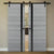 Nova 1G Braga Olmo Matrix Laminated Modern Double Barn Door - Doors and Beyond