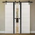Nova 1G Braga Crema Matrix Laminated Modern Double Barn Door - Doors and Beyond