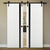 Nova 1G Braga Bianco Matrix Laminated Modern Double Barn Door - Doors and Beyond