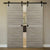 Nova 1H Braga Palissandro Matrix Laminated Modern Double Barn Door - Doors and Beyond