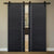 Nova 1V Braga Blu Matrix Laminated Modern Double Barn Door - Doors and Beyond