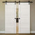 Nova 1V Braga Crema Matrix Laminated Modern Double Barn Door - Doors and Beyond