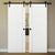 Nova 1V Braga Bianco Matrix Laminated Modern Double Barn Door - Doors and Beyond
