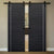 Nova 1VR Braga Blu Matrix Laminated Modern Double Barn Door - Doors and Beyond