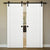 Nova 1VR Braga Bianco Matrix Laminated Modern Double Barn Door - Doors and Beyond