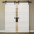 Nova 2H Braga Crema Matrix Laminated Modern Double Barn Door - Doors and Beyond