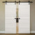 Nova 2HC Braga Crema Matrix Laminated Modern Double Barn Door - Doors and Beyond