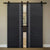 Nova 2V Braga Blu Matrix Laminated Modern Double Barn Door - Doors and Beyond