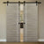 Nova 2V Braga Palissandro Matrix Laminated Modern Double Barn Door - Doors and Beyond