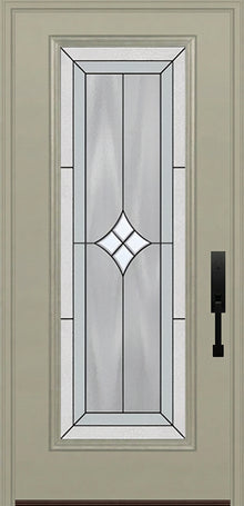 ProVia Legacy Single Entry Door 460 Style Aria Decorative Glass with Patina Caming and Low-E - Doors and Beyond