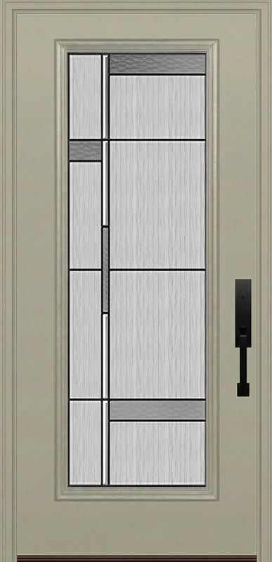 ProVia Legacy Single Entry Door 460 Style Manhattan Decorative Glass with Patina Caming and Low-E - Doors and Beyond