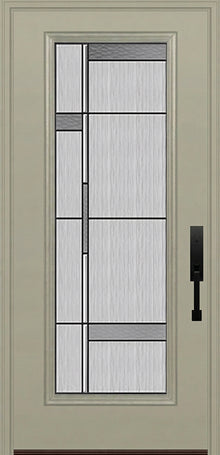 ProVia Legacy Single Entry Door 460 Style Manhattan Decorative Glass with Patina Caming and Low-E - Doors and Beyond