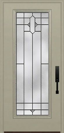 ProVia Legacy Single Entry Door 460 Style Brookhaven Decorative Glass with Patina Caming and Low-E - Doors and Beyond