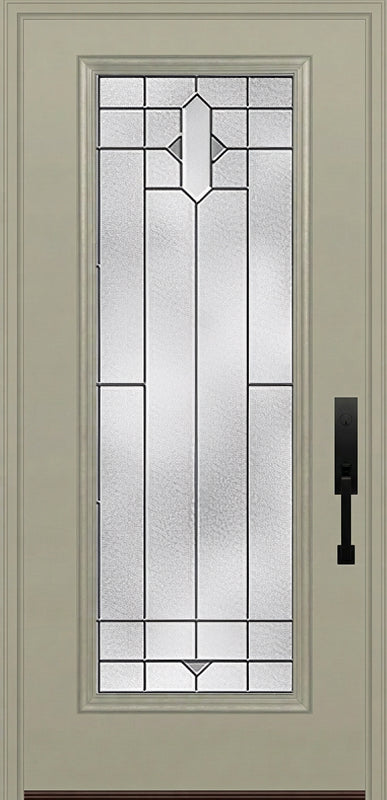 ProVia Legacy Single Entry Door 460 Style Brookhaven Decorative Glass with Zinc Caming and Low-E - Doors and Beyond