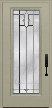 ProVia Legacy Single Entry Door 460 Style Brookhaven Decorative Glass with Zinc Caming and Low-E - Doors and Beyond