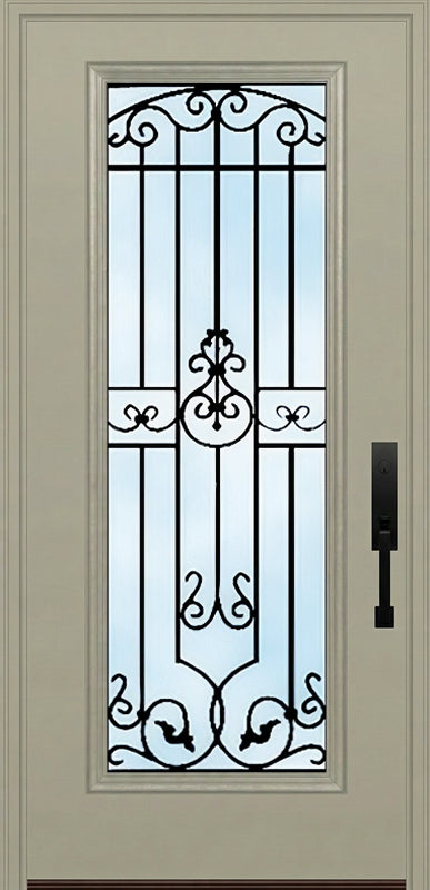 ProVia Legacy Single Entry Door 460 Style Barcelona Decorative Glass Clear Glass and Low E Glass - Doors and Beyond