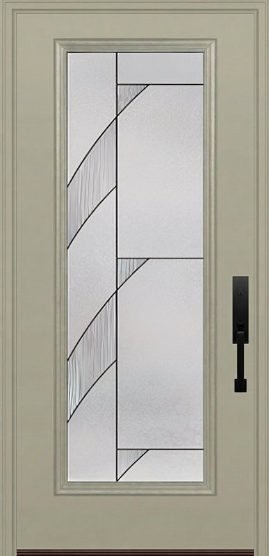 ProVia Legacy Single Entry Door 460 Style Tidal Decorative Glass with Patina Caming and Low-E - Doors and Beyond