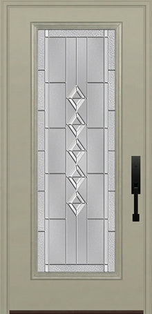 ProVia Legacy Single Entry Door 460 Style Gemstone Decorative Glass with Zinc Caming and Low-E - Doors and Beyond
