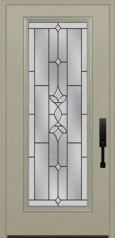 ProVia Legacy Single Entry Door 460 Style Esmond Decorative Glass with Patina Caming and Low-E - Doors and Beyond